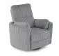 Fotel rozkładany elektrycznie PEGAS szary obracany z funkcją kołyski I sklep meblowy MIRAT.