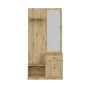 Pojemna garderoba do przedpokoju PERGO dąb artisan z lustrem I sklep meblowy MIRAT.