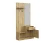 Pojemna garderoba do przedpokoju PERGO dąb artisan z lustrem I sklep meblowy MIRAT.
