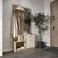 Garderoba do przedpokoju PERGO dąb artisan/kaszmirowa z lustrem I sklep meblowy MIRAT.