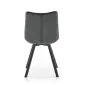 Krzesło tapicerowane K332 VELVET szare pikowane na metalowych nogach | MIRAT.