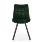 Krzesło tapicerowane K332 VELVET zielone z przeszyciami | MIRAT.