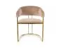 Krzesło tapicerowane TULIPE VELVET beżowe I sklep meblowy MIRAT. styl GLAMOUR