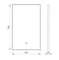 Lustro łazienkowe LED FRAME 50x80 cm w czarnej ramie z regulacją światła | MIRAT