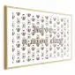 Plakat Nice day 30x21 cm z ramą złotą z marginesem | MIRAT.