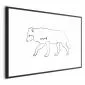 Plakat Wilk 90x60 cm z ramą czarną z marginesem | MIRAT.