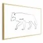 Plakat Wilk 90x60 cm z ramą złotą bez marginesu | MIRAT.