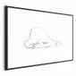 Plakat Leniwy niedźwiedź 30x21 cm z ramą czarną z marginesem | MIRAT.