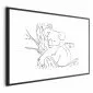 Plakat Śpiący koala 90x60 cm z ramą czarną z marginesem | MIRAT.