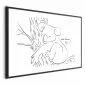 Plakat Śpiący koala 60x40 cm z ramą czarną bez marginesu | MIRAT.