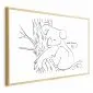 Plakat Śpiący koala 90x60 cm z ramą złotą bez marginesu | MIRAT.