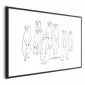 Plakat Rodzina surykatek 90x60 cm z ramą czarną z marginesem | MIRAT.