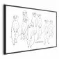Plakat Rodzina surykatek 90x60 cm z ramą czarną bez marginesu | MIRAT.