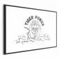 Plakat Tiger power 60x40 cm z ramą czarną z marginesem | MIRAT.