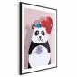 Plakat Panda z balonikiem 40x60 cm z ramą czarną z marginesem | MIRAT.
