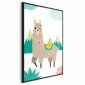 Plakat Niezwykła lama 60x90 cm z ramą czarną bez marginesu | MIRAT.