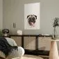 Plakat Mops 40x60 cm bez ramy bez marginesu | MIRAT.