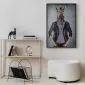 Plakat Zebra Ewa 60x90 cm z ramą czarną bez marginesu | MIRAT.