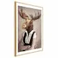 Plakat Łebski łoś 21x30 cm z ramą złotą z marginesem | MIRAT.