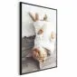 Plakat Leniwy kot 60x90 cm z ramą czarną bez marginesu | MIRAT.