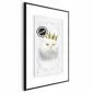 Plakat Król kot 60x90 cm z ramą czarną z marginesem | MIRAT.
