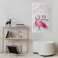 Plakat Hi flamingo 60x90 cm bez ramy z marginesem | MIRAT.