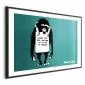 Plakat Zła małpa 42x29,7 cm z ramą czarną z marginesem | MIRAT.