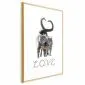 Plakat Fluffy Love 40x60 cm z ramą złotą z marginesem