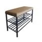 Stojak na buty z siedziskiem GAJA MG06 czarny/cappuccino metalowy I sklep meblowy MIRAT. styl LOFT