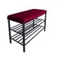 Stojak na buty z siedziskiem GAJA MG31 czarny/bordowy metalowy I sklep meblowy MIRAT. styl LOFT