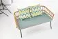 Sofa GARDENA rattanowa z poduszkami na metalowych nogach | MIRAT.  kolekcja GARDENA