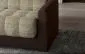 Sofa rozkładana z funkcją spania GARETT VELVET beżowa/szara pikowana | MIRAT.
