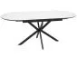 Owalny stół ceramiczny Gaston 140(180)x80 cm biały marmur | MIRAT styl LOFT