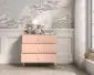 Komoda dziecięca MEVEL 06 różowa I sklep meblowy MIRAT. styl PASTELE kolekcja MEVEL