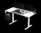 Biurko gamingowe LEVEL V2 LED białe ULTRADESK | MIRAT.