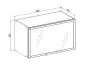 Szafka kuchenna wisząca 60 VENTO GOV-60/36 biały połysk z witryną | MIRAT.  kolekcja VENTO