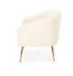 Fotel do salonu GRIFON kremowy na złotych nogach | MIRAT. styl GLAMOUR
