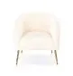 Fotel do salonu GRIFON kremowy na złotych nogach | MIRAT. styl GLAMOUR