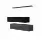 Meblościanka SWITCH SB II grafitowa/czarna wisząca trzyczęściowa | MIRAT.  kolekcja SWITCH