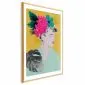 Plakat Kwiaty we włosach 29,7x42 cm z ramą złotą z marginesem | MIRAT.