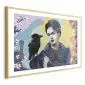 Plakat Totemiczna Frida 30x21 cm z ramą złotą z marginesem | MIRAT.