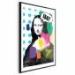 Plakat Mona Lisa Pop-art 29,7x42 cm z ramą czarną z marginesem | MIRAT.