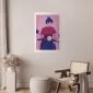 Plakat Kobieta na skuterze 40x60 cm bez ramy z marginesem | MIRAT.