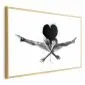 Plakat Skok 30x21 cm z ramą złotą z marginesem | MIRAT.