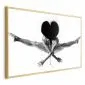 Plakat Skok 60x40 cm z ramą złotą bez marginesu | MIRAT.