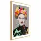 Plakat Majestatyczna Frida 21x30 cm z ramą złotą z marginesem | MIRAT.