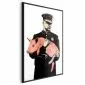 Plakat Policyjna świnia 60x90 cm z ramą czarną bez marginesu | MIRAT.