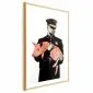 Plakat Policyjna świnia 40x60 cm z ramą złotą z marginesem | MIRAT.