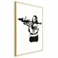 Plakat Banksy Mona Lisa 60x90cm z ramą złotą bez marginesu | MIRAT.