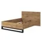 Łóżko HALLE 140x200 dąb wotan mat/czarne młodzieżowe I sklep meblowy MIRAT. styl LOFT, SKANDYNAWSKI